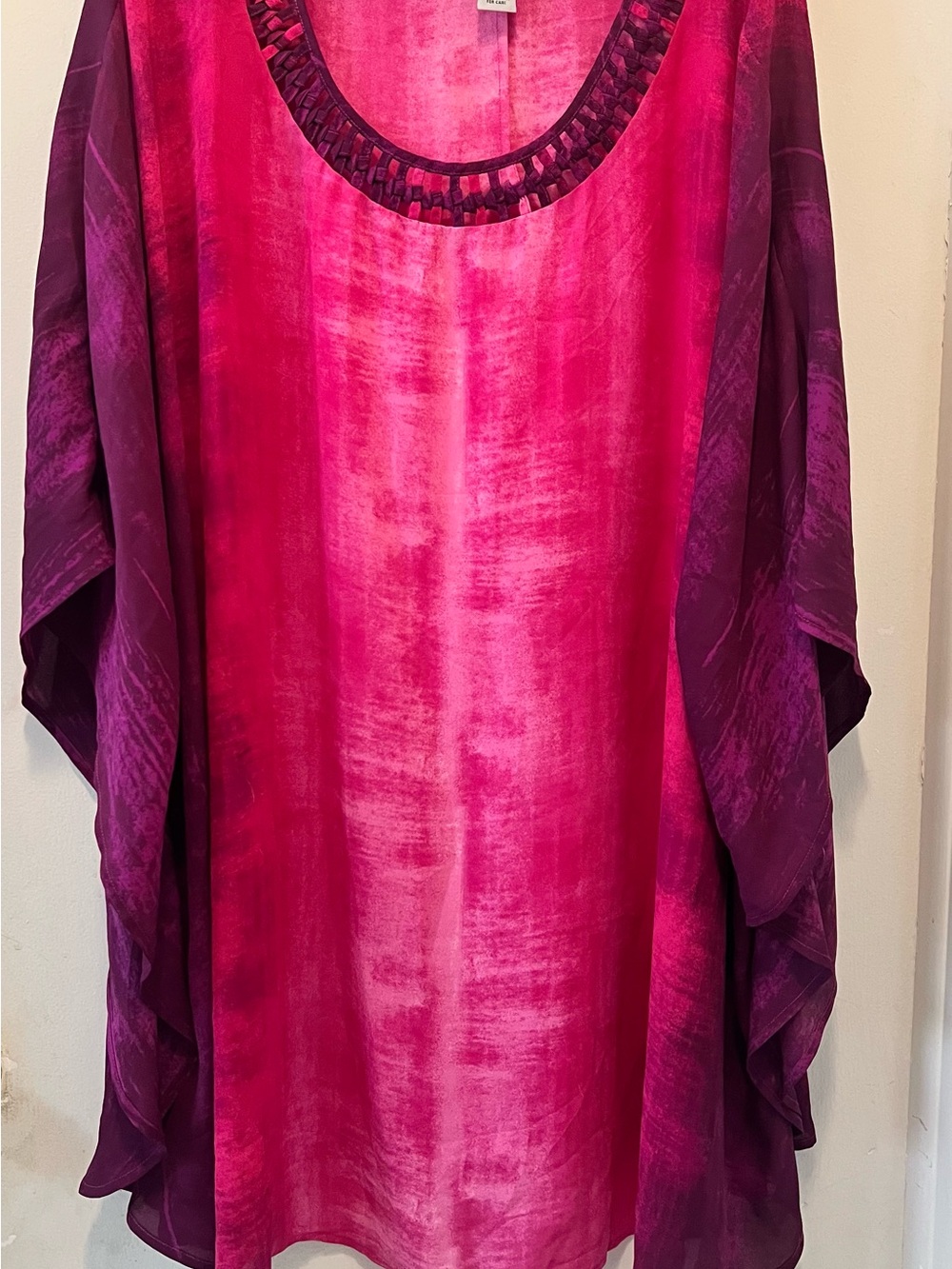 Catherines Fuchsia Pink and Deep Purple Draped Tunic